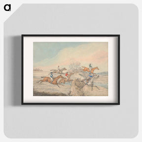 アートポスター-Steeplechasing: The Field taking a Stone Wall and Gate
 - イェール大学アートギャラリー Poster.