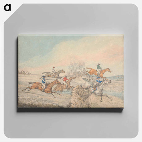 アートパネル-Steeplechasing: The Field taking a Stone Wall and Gate
 - イェール大学アートギャラリー Canvas.