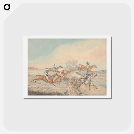 アートポストカード-Steeplechasing: The Field taking a Stone Wall and Gate
 - イェール大学アートギャラリー Postcard.
