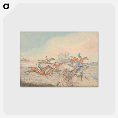 アートポストカード-Steeplechasing: The Field taking a Stone Wall and Gate
 - イェール大学アートギャラリー Postcard.
