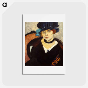 アートポストカード-Marguerite with a Leather Hat - アンリ マティス Postcard.