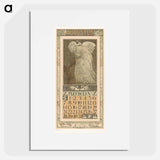 Kalenderblad augustus met witte pauw - テオ ヴァン ホイテマ Poster.