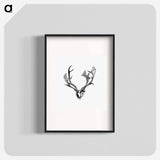 アートポスター-Deer Skull with Horns
 - 大英図書館 Poster.