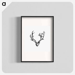アートポスター-Deer Skull with Horns
 - 大英図書館 Poster.
