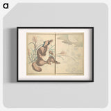 Picture Book with Mixed Verses on Jōruri (Puppet Theater) - Katsushika Hokusai Poster.