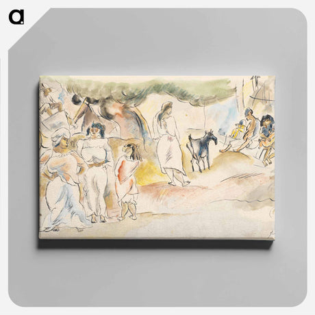 アートパネル-Southern Figures and Goat
 - バーンズ・コレクション Canvas.