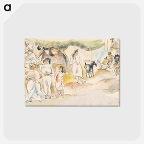 アートポストカード-Southern Figures and Goat
 - バーンズ・コレクション Postcard.