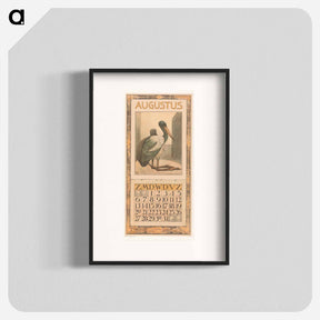 アートポスター-Kalenderblad augustus met nimmerzat - テオ ヴァン ホイテマ Poster.