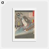 アートポストカード-Figure with Blue Kimono
 - 歌川 国貞 Postcard.