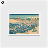 アートポストカード-Hokusai's Fuji Seen from Kanaya on the Tōkaidō - 葛飾 北斎 Postcard.