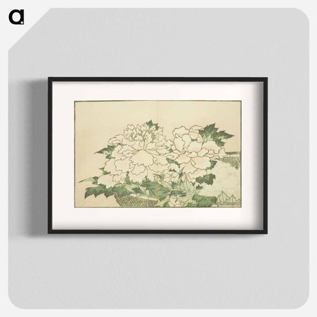 アートポスター-Hokusai's Chrysanthemums in a Basket - 葛飾 北斎 Poster.