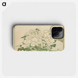 Hokusai's Chrysanthemums in a Basket - 葛飾 北斎 Phone Case.