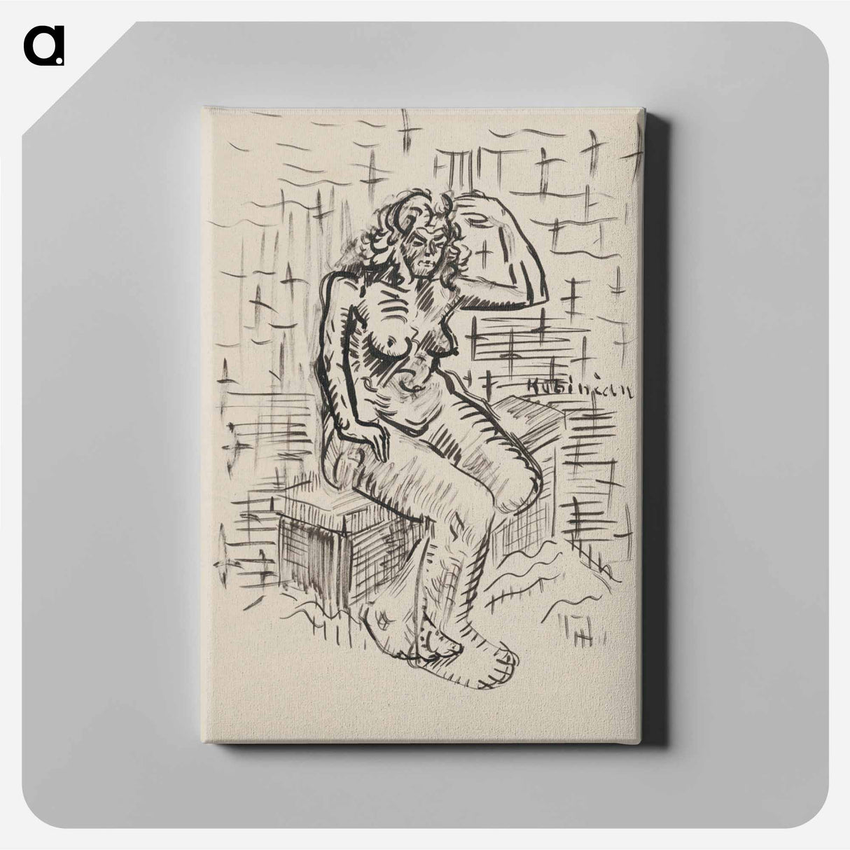 Sitting woman - アーノルド ピーター ワイズ クビンチャン Canvas.