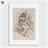 Sitting woman - アーノルド ピーター ワイズ クビンチャン Poster.