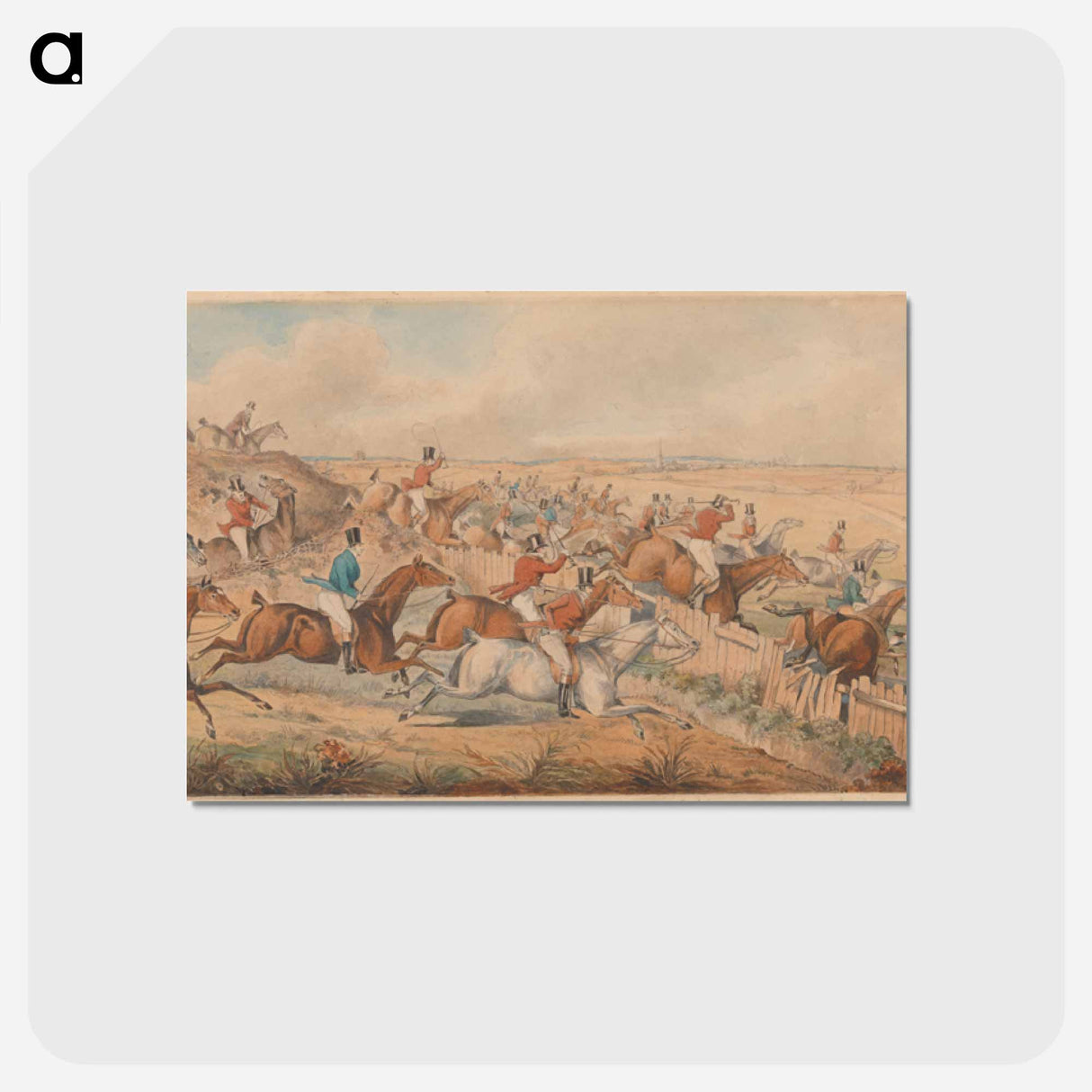 アートポストカード-The Leicestershire Hunt - Symptoms of a Skurry in a Pewy Country
 - イェール大学アートギャラリー Postcard.