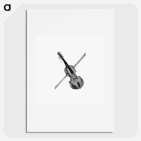 アートポスター-Violin Engraving
 - 大英図書館 Poster.