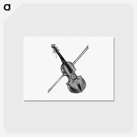アートポストカード-Violin Engraving
 - 大英図書館 Postcard.