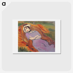 アートポストカード-Reclining Woman in a Landscape (Marguerite) - アンリ マティス Postcard.