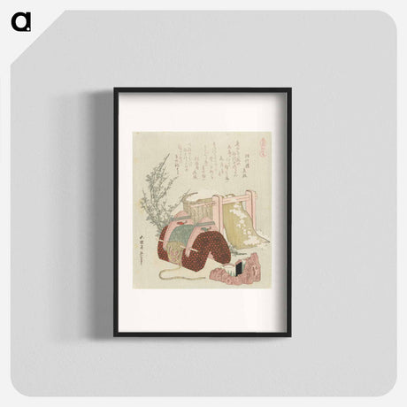 アートポスター-A comparison of Genroku poems and shells - 葛飾 北斎 Poster.