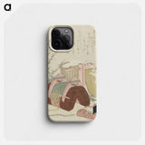 馬尽（綿繰りの図） - 葛飾 北斎 Phone Case.