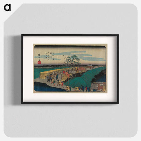 アートポスター-Dawn over Nihon Embankment at Emonzaka in the New Yoshiwara
 - 歌川 広重 Poster.