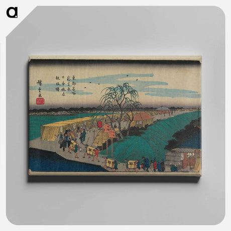 アートパネル-Dawn over Nihon Embankment at Emonzaka in the New Yoshiwara
 - 歌川 広重 Canvas.