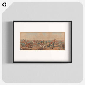 アートポスター-The Leicestershire Hunt - A Struggle for the Start
 - イェール大学アートギャラリー Poster.