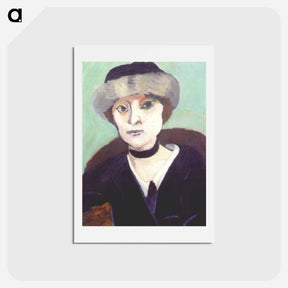 アートポストカード-Marguerite in a Fur Hat - アンリ マティス Postcard.