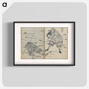 アートポスター-Hokusai's Japanese warriors - 葛飾 北斎 Poster.
