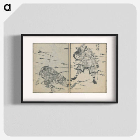 アートポスター-Hokusai's Japanese warriors - 葛飾 北斎 Poster.