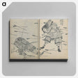 アートパネル-Hokusai's Japanese warriors - 葛飾 北斎 Canvas.