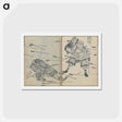 アートポストカード-Hokusai's Japanese warriors - 葛飾 北斎 Postcard.