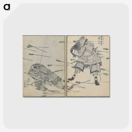 アートポストカード-Hokusai's Japanese warriors - 葛飾 北斎 Postcard.