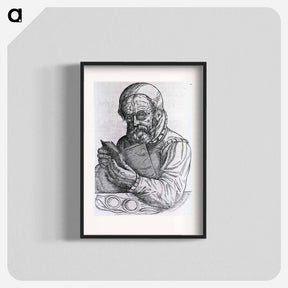 アートポスター-Man Reading with the Aid of Spectacles
 - 国立医学図書館 Poster.