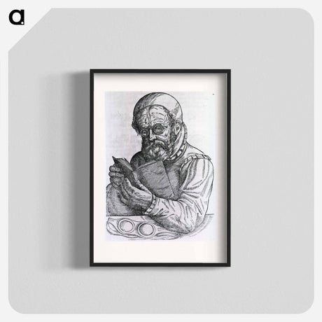 アートポスター-Man Reading with the Aid of Spectacles
 - 国立医学図書館 Poster.