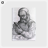 アートポストカード-Man Reading with the Aid of Spectacles
 - 国立医学図書館 Postcard.
