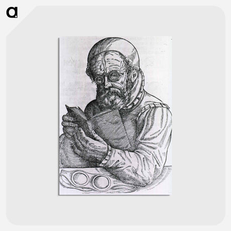 アートポストカード-Man Reading with the Aid of Spectacles
 - 国立医学図書館 Postcard.