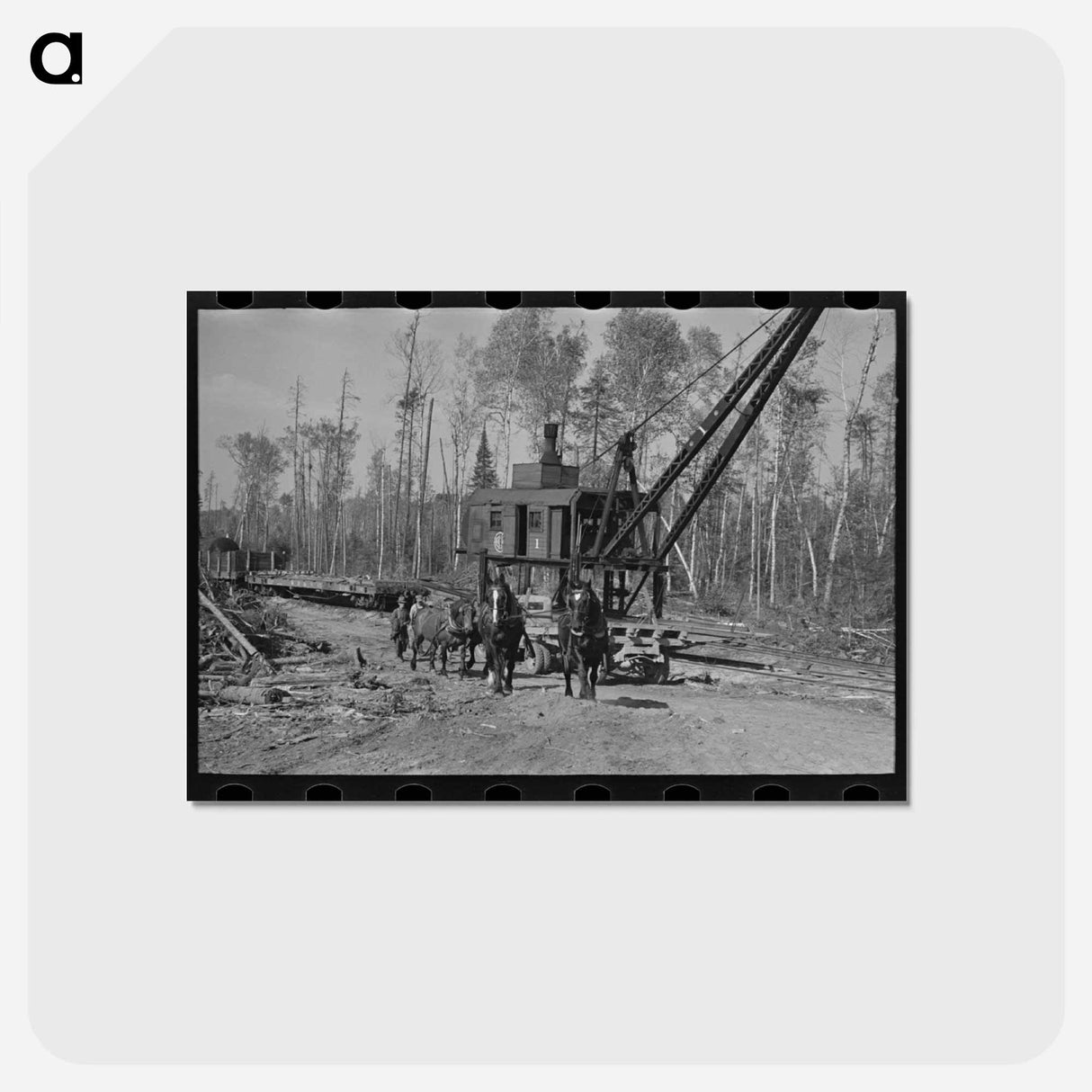 アートポストカード-Caterpillar Logging, Effie, Minnesota
 - ラッセル リー Postcard.