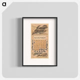 Kalenderblad november met zwemmende pinguïn - テオ ヴァン ホイテマ Poster.