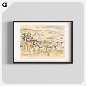 アートポスター-Horses in Landscape
 - バーンズ・コレクション Poster.