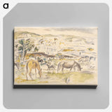 アートパネル-Horses in Landscape
 - バーンズ・コレクション Canvas.