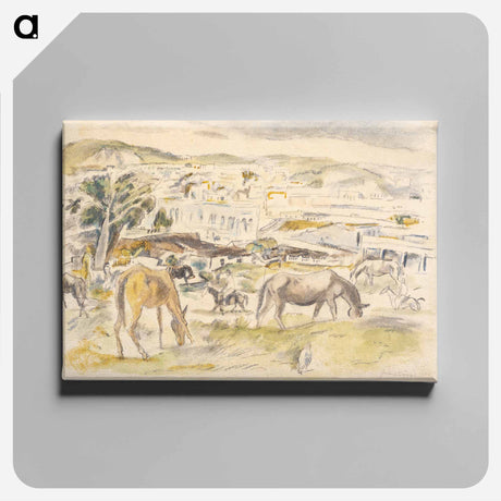 アートパネル-Horses in Landscape
 - バーンズ・コレクション Canvas.