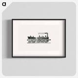 アートポスター-Steam Train Illustration
 - 大英図書館 Poster.