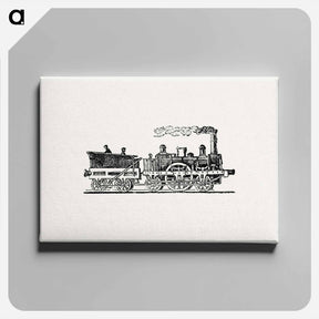 アートパネル-Steam Train Illustration
 - 大英図書館 Canvas.
