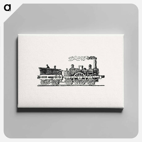 アートパネル-Steam Train Illustration
 - 大英図書館 Canvas.