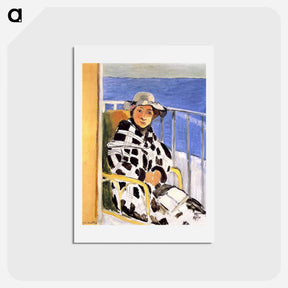 アートポストカード-Mlle Matisse in a Scottish Plaid - アンリ マティス Postcard.