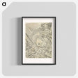 アートポスター-Hokusai's Head of a Samurai under Cherry Blossom - 葛飾 北斎 Poster.