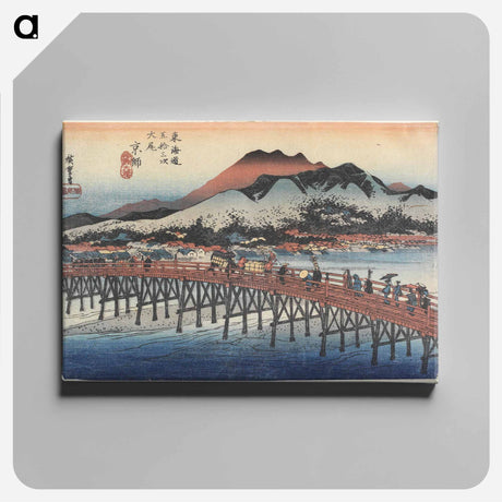 アートパネル-The Great Bridge at Sanjō
 - 歌川 広重 Canvas.