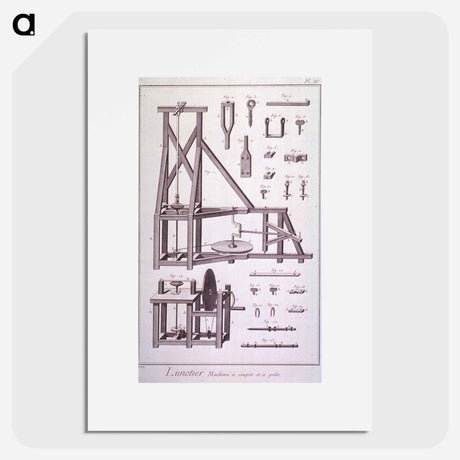 アートポスター-Lunetier, Machines a couper et a polir
 - 国立医学図書館 Poster.
