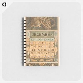 アートメモ帳-Kalenderblad december met een oehoe - テオ ヴァン ホイテマ Memo.